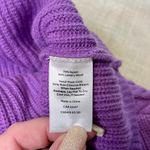 Talbots  Wool Cable Knit Mock Neck Sweater Purple Orchid Medium Photo 8