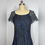 For Love & Lemons New!‎  Lyla Midnight Blue Lace Mini Dress Cut Out Back Medium Photo 6