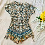 Boutique Adjustable Boho Paisley Romper Photo 8