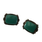 Vintage Morales Medrano Sterling Silver 925 Rectangular Srew Back Earrings Photo 0