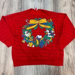 Vintage Jane Colby Red Christmas Wreath Sweatshirt Women's Holiday Fun Novelty Size M Photo 0