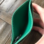 Coach Colored Denim Quilted Essential Card Case, Green Ivy Photo 10