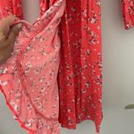 NWT GAP FACTORY BELTED DRESS Size 8 Coral‎ Floral print. Rayon Long Sleeve Pink Photo 3