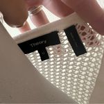 Theory  white open knit crochet tunic top MEDIUM Photo 7