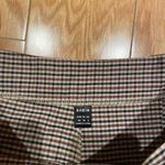 SheIn Brown Plaid Straight Leg Pants Photo 1