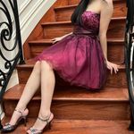 Strapless Pink Sequin Prom Dress Size 2 Photo 0