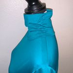 Susan Graver Essentials Size M Teal Green Ruched Turtleneck Long Sleeve Top Photo 4