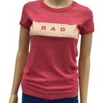Alternative  Earth Rad Heathered Red and Cream Short Sleeve Tee Womens Small Photo 0
