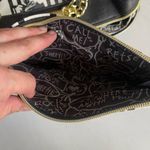 Betsey Johnson Betsy Johnson Black Rose Cream Gold Chain Handbag Purse Photo 6