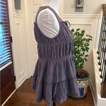 Knox Rose  Dusty Blue Sleeveless Tiered Tank Top Photo 2