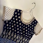 Blue and White Patterned Dress Size XL Photo 5