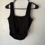 PINK - Victoria's Secret  Tank Top Set Of 2 Large Black Green Ribbed Fitted Y2k Cute Photo 6