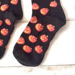 Urban Outfitters Halloween Jack-o’-lantern Pumpkin Crew Socks Black Orange OS Adult Photo 1