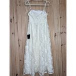 Lulus NWT  Delightful Charisma White Embroidered Sequin Mesh Midi Dress Glam Sz S Photo 5