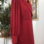 Shelby & Palmer Shelby Palmer Women Wrap Dress Red Long Sleeve Suplice Shawl Collared Sz 6 Boho Photo 6