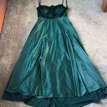 Mirai Collection Emerald Green Satin Dress SIZE 15/16 Formal Gown Photo 0
