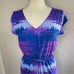 The North Face  Blue & Purple V-Neck Casual Mini Dress, Medium Photo 1
