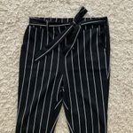 Black & White stretchy tie waist pants Size L Photo 1