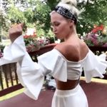 New, Liang Xuans Luxury Designer White 2 Piece Jumpsuit. Size 4 Photo 2