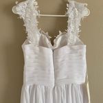 Mingda White Lace Floral Off The Shoulder Wedding Dress Size 6 Photo 9