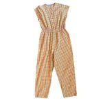 Bobo Choses Vichy Relaxed Gingham Jumpsuit in Pink & Yellow Size Medium Photo 3