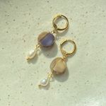 Handmade unique retro vintage fairy boho style dangle earrings w/ quality Czech glass beads💜 Photo 3