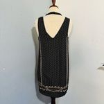 Free People  Bohemian Black Cream Patterned Comb Bubble Diamond Snake Dress Sz S Photo 6
