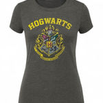 Harry Potter Hogwarts Crest Graphic Tee Size XL Gray Photo 0