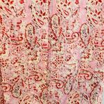 ZARA  Linen Blend Paisley Floral Printed Pull On Wide Leg Trousers Size L NEW Photo 4