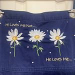 Quaker Factory Navy Jumper Dress “He Loves Me Not, He Loves Me” Size 14. 2551 Blue Photo 3