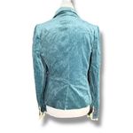 Juicy Couture Vintage Y2K  Velvet Blazer Teal Blue Lace Trim Jacket Romantic 4 Photo 3