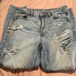 American Eagle  Outfitters Blue Mom Straight Jeans Distressed Style Photo 4