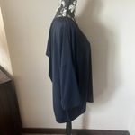 Chico's Travelers Size 3 Women's Wedge Top Navy Blue Stretchy NWT Photo 5