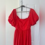 Abercrombie & Fitch Emerson Drama Red Backless Maxi Dress Viscose Blend NWT XLT Photo 8