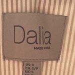 Dalia One Button Cream & White Striped Shoulder Padded Blazer Women Size Small Photo 2