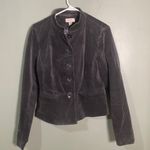 Loft  Velvet Blazer Grey size‎ 4 business casual Photo 0