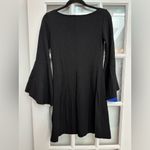Bailey 44 Chic Long Electric Blue Bell Sleeve Black Dress Women’s Size Medium M Photo 4