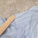 Liz Claiborne Lizwear Vintage Blue Pin Stripe Darted Waist Button Up Shirt size Small Photo 8