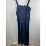 Alex Evenings Lace and Satin Gown In Midnight. Size 6 Photo 2