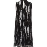 Miami Francescas  black and white lightning tie dye shift dress size small Photo 1