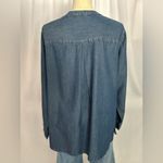 Bandolino  Blue Smocked Tunic with Mandarin Collar (847) Photo 1