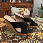 Charles David  SUEDE/CORK WEDGE SANDALS SZ:10 Photo 2