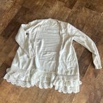 Matilda Jane Ivory Lace Ruffle Open Cardigan Sweater Photo 0