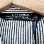 NWT Zara Collection S Striped Embroidered Embellished cotton Button Up Shirt Photo 3