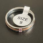 I love you pink crystal titanium ring size 9 Photo 2