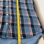 Madewell Blue Plaid Flannel Shacket Shirt Gorpcore Country Fall Size Small Photo 2