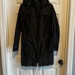 Cole Haan  Womens Black Hooded Water Resistant Trench Coat Size S Photo 7