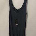 Monrow Gray Ribbed Tank Jumpsuit Size L Photo 3