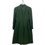 Chester Weinberg Dress 8 Vtg 60s Green Silk Cocktail Gown Covered Buttons Photo 2