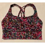 Lululemon EUC Energy Longline Bra, Floral Electric Multi, Sz. 4 Photo 2